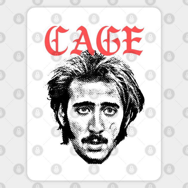 Nicolas Cage //// Retro Aesthetic Fan Art Design Sticker by DankFutura